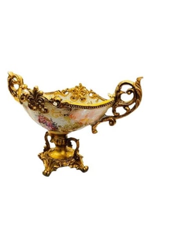 طبق تقديم فواكة ريزن طراز فيكتوري كبير | Resin Fruit Plate L , SIZE 44X22X28 cm