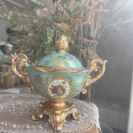 حافظة دائريه رويال متعددة الاستخدام بالغطاء لون اخضر وازرق | Royal Green and blue Case with Cover