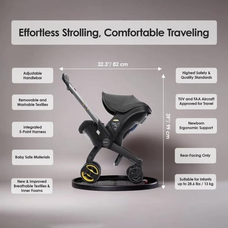 عربية كارسيت 4 في 1 - اسود