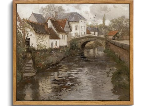 لوحة فنتج انيقة جدا- هدوء القرية