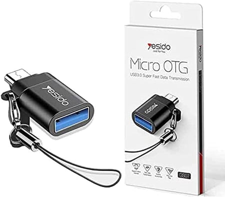 وصلة محول OTG GS-07 ميكرو الي USB3.0  أسود/رمادي