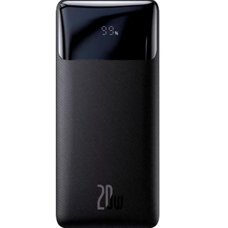 بطارية متنقلة سعة 30000 تدعم الشحن السريع 20 واط - أسود