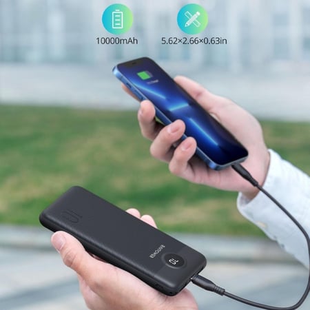 بطارية متنقلة راف باور بايونير 3 مداخل ١٠٠٠٠ مللي امبير بقوة 20 واط - PB-1204