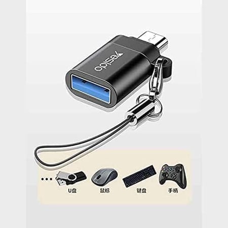 وصلة محول OTG GS-07 ميكرو الي USB3.0  أسود/رمادي