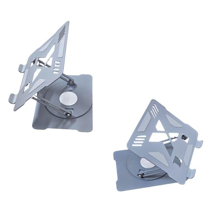 باستيك - BC-1253 حامل الأجهزة اللوحية، اجهزة الكمبيوتر المحمول حامل سطح المكتب القابل للتعديل ، من الصلب الكاربوني و السليكون - فضي حامل دوار 360 درجة