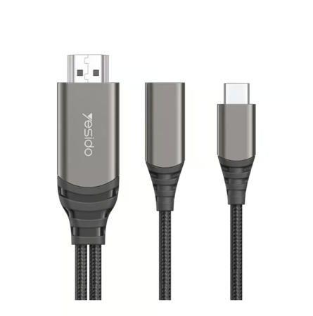 HM-07 وصلة كابل محول USB-C إلى HDMI PD 3.0