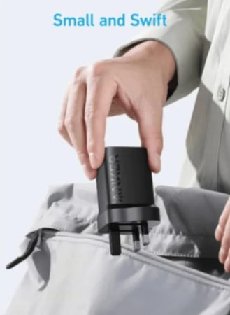 شاحن جداري انكر  بقوة 67 واط - اسود