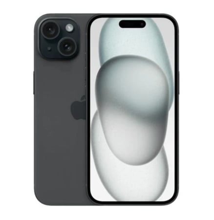 جوال ايفون 15 بلس اسود الجيل الخامس، 6.1 بوصة