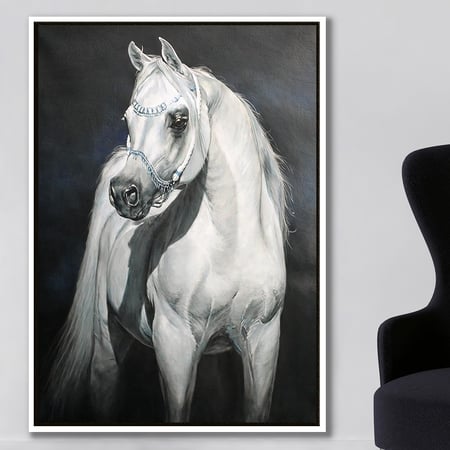 عش روح الفروسية بلمسة أنيقة من لوحة خيل عربي راقية تعكس القوة والأصالة