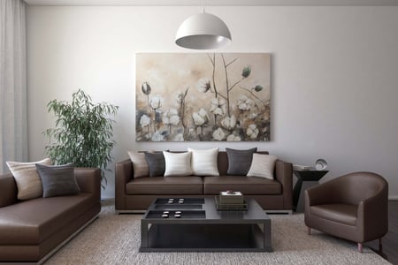 رسم تجريدي من الطبيعة لوحات جدارية تجريدية لوحات طبيعة ازهار القطن