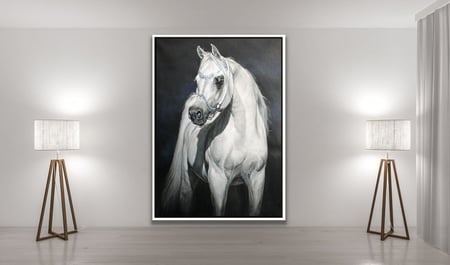 لوحات جدارية طولية تصميم لوحات جدارية لوحات جدارية خيل ابيض لوحات فنية