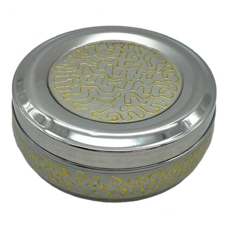 تمرية مزخرفة فضي 16سم