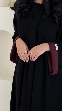 عباية سحاب ( قماش ملكي ) نص كلوش