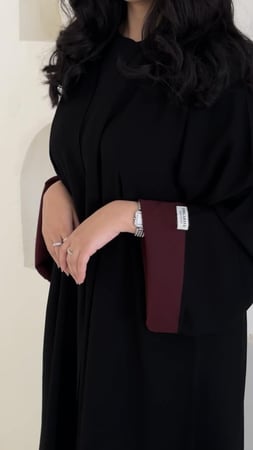 عباية سحاب ( قماش ملكي ) نص كلوش