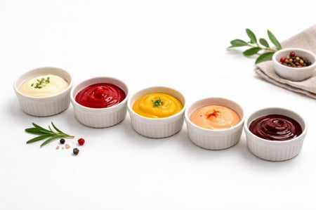 صحون صوصات عدد 5 حبات بورسلان