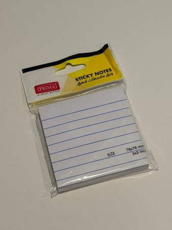 ورق ملاحظات لاصق مسطر 3x3inch