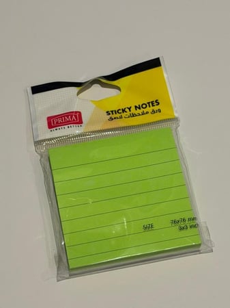 ورق ملاحظات لاصق مسطر 3x3inch