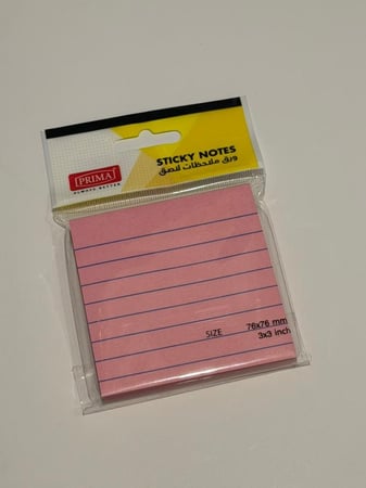 ورق ملاحظات لاصق مسطر 3x3inch