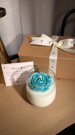 شمعه بالزجاج