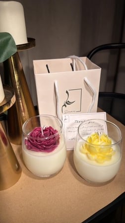 شمعه بالزجاج