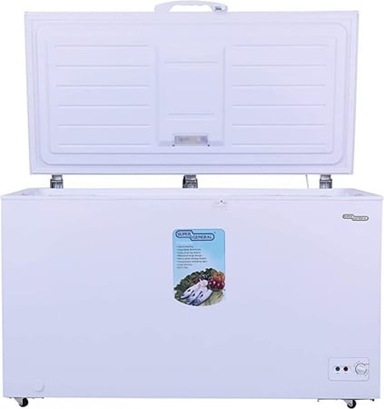 فريزر أفقي سوبر جنرال، 17.7 قدم، 650 لتر، إنفرتر، سعة تجفيف 7.5 كيلو، محرك قوي، برامج غسيل متعددة، ضجيج منخفض، أبيض - موديل KSGF645M