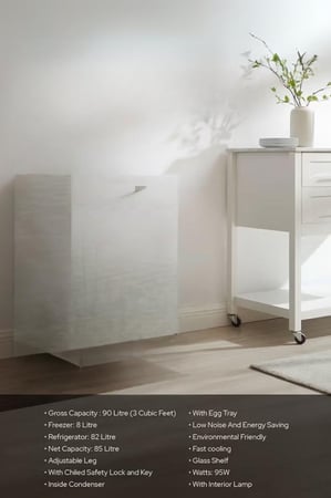 ثلاجة باب واحد جي في سي برو 86لتر ، 3 قدم ابيض GVCRF-140W                                                                                                                                                                             يباع سريعًا