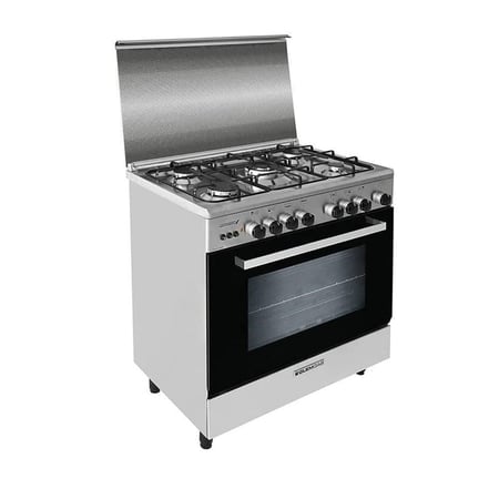 فرن غاز جليم غاز، 50*80 سم، 5 عيون، أمان تام، ستيل - موديل AL857GIFS