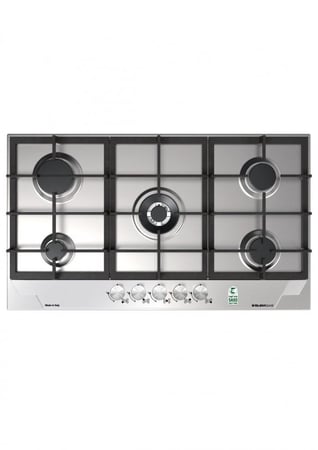 موقد جليم بلت إن - غاز (86) سم ، (5) شعلات ، مفاتيح التحكم أمامية - أستيل