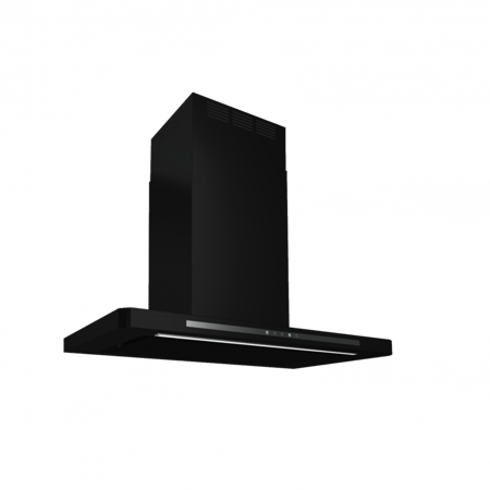 شفاط ستيل إلبا، اللون أسود، 90 سم، قوة 1000 - موديل KA180-90B