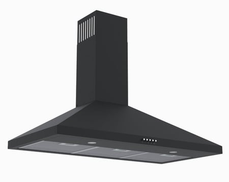 شفاط هرمي بولم، إيطالي، 90 سم، اللون أسود