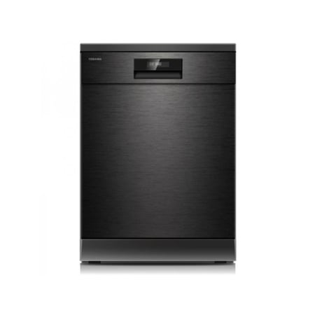 توشيبا ، غسالة صحون ، 8برامج. 14مكان ،معقّم بتقنيّة الأشعّة فوق البنفسجيّة، ستانلس ستيل اسود ، DW-14F2ME(BS)