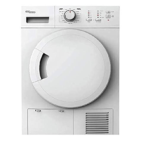 سوبر جنرال نشافة تعبئة امامية 8 كجم, 16 برنامج, تعمل بالتكثيف, فضي - KSGD8000N