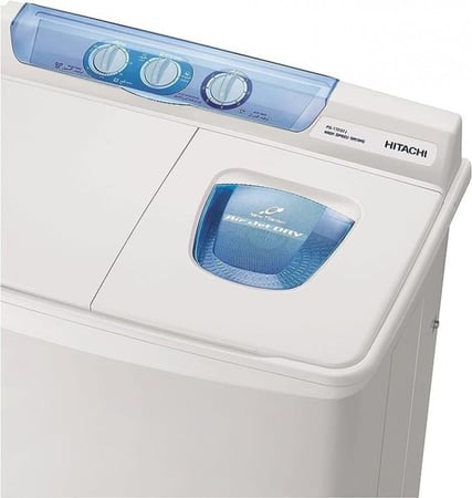 غسالة حوضين هيتاشي، 10.5 كيلو، أبيض - موديل PS-1105FJ 22056A WH