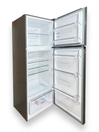 ثلاجة و فريزر علوي جي في سي برو ،420 لتر ،  14.8 قدم، فضي - GVRF-750S