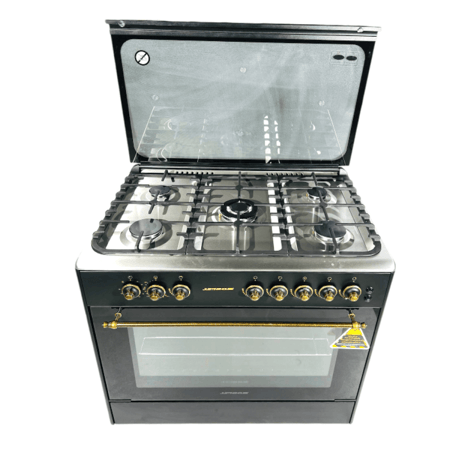 فرن غاز كلاسيك جستنغ هاوس 90×60 سم، 5 شعلات، منصب ثقيل - JSFT9090