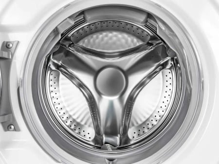 غسالة TCL، أوتوماتيك، أمامية، 8 كجم، تنشيف 100%، لوحة LED، أبيض - موديل TWD-C805W