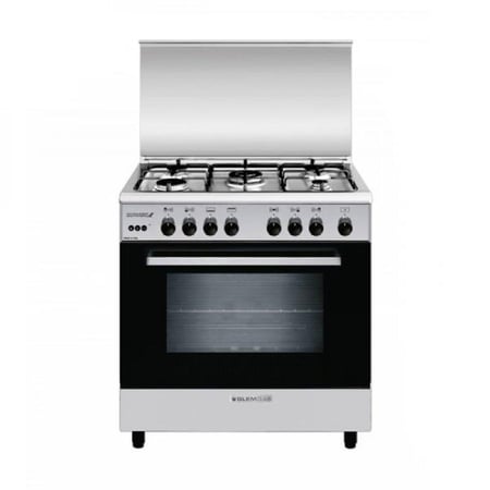 فرن غاز جليم غاز، 60*80 سم، 5 عيون، ستيل، متعدد الوظائف، أمان تام - موديل SE867GIFS