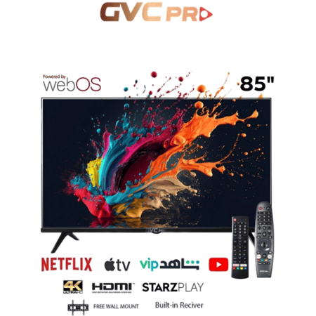 شاشة جي في سي برو، 85 بوصة، سمارت، دقة 4K، نظام webOS، موديل 85GW6100