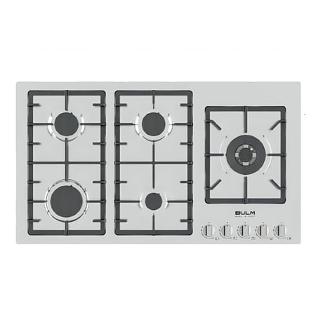 سطح غاز بولم، ستانلس ستيل، 5 عيون، عين دبل، هيفي ديوتي، مفاتيح جانبية