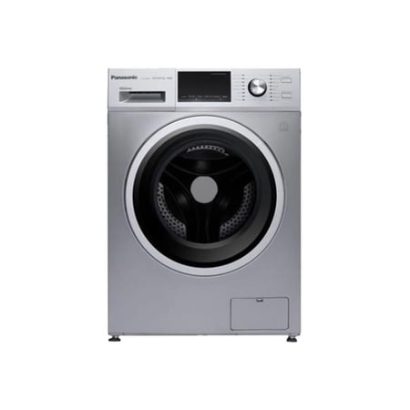 غسالة باناسونيك، تعبئة أمامية، غسيل 12 كيلو، تنشيف 8 كيلو، انفرتر، فضي - موديل NA-S128M4LSA