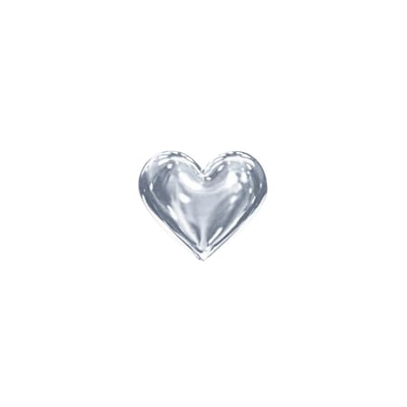 Metallic Silver Heart