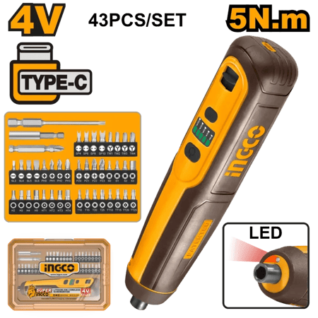 مفك براغي إنجكو 4 فولترمز المنتج: 58661041