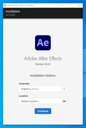 برنامج المونتاج الجرافيكي ادوبي افتر افكت 2021 - مدى الحياة