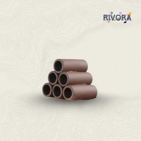 مخبأ أنابيب سيراميك 6 فتحات للجمبري والأسماك - Ceramic Tube Shelter 6 Holes for Shrimp & Fish