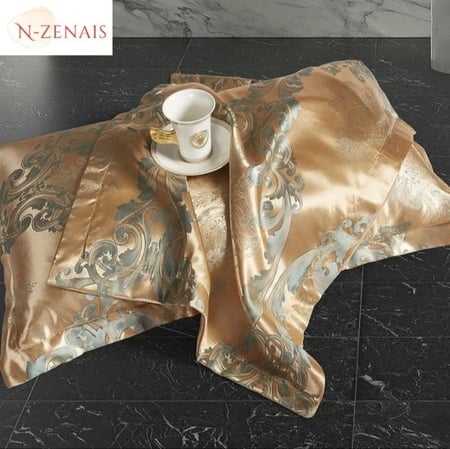 الأوروبية الفاخرة الحرير رايون الجاكار حاف الغطاء 220x240 2 الناس سرير مزدوج غطاء لحاف الفراش مجموعة الملكة الملك الحجم المعزي