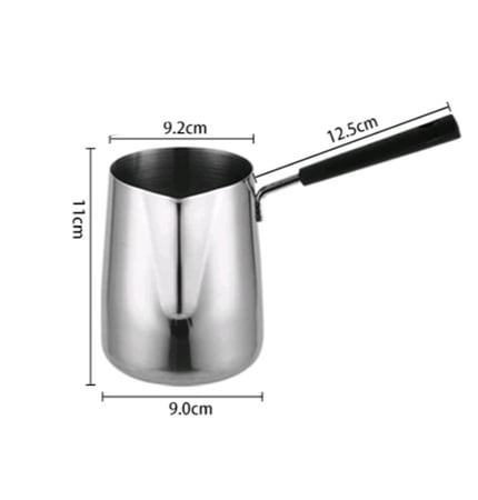 إبريق قهوة تركي محمول ، كوب حليب من الفولاذ المقاوم للصدأ ، إبريق لإذابة زبدة الشوكولاتة ، مقبض مقاوم للحرارة للمواقد ، * * * *