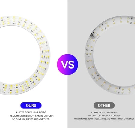 قابل للتعديل سوينغ الذراع الإضاءة المكبر ، قوس دائري ، صالون تجميل الوجه ، العناية بالبشرة أداة الجمال ، LED مصباح طاولة مكبر