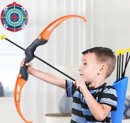 مجموعة ألعاب الرماية الخارجية على شكل قوس وسهم للأطفال ، الأعمار 4-8 ، 8-12 ، أسهم أكواب الشفط ، تخفيف التوتر للبالغين