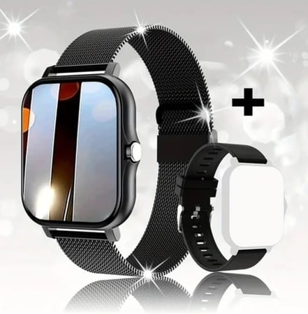 ساعة ذكية مع 3 أحزمة للرجال والنساء ، ساعة ذكية رياضية ، جهاز تعقب اللياقة البدنية ، بلوتوث ، مكالمة ، موسيقى ، معدل ضربات القلب