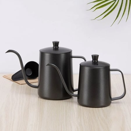 غلاية برقبة بجعة مصنوعة من الفولاذ المقاوم للصدأ 304 ، إبريق قهوة ، أدوات شاي ، وعاء قهوة بالتنقيط ، إكسسوار إسبرسو ، غلاية تخييم ، إبريق شاي